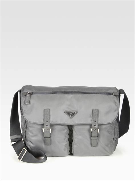 prada vela messenger grey|prada leather messenger bags.